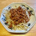 さすらい's cooksnap of when they made 簡単！めちゃうま！豚ひき肉の肉味噌もやし.