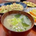 Superlittleboo's cooksnap of when they made 長いも・ワカメのお味噌汁♪シャキツル食感.