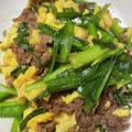 のりお。。's cooksnap of when they made 牛肉とニラと卵で☆オイスターソース炒め.