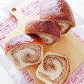 umi☆neco's cooksnap of when they made パウンド型で♡ココアの うずまき食パン♡.