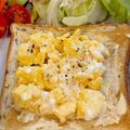 食いしん坊あー's cooksnap of when they made レンジで１分！とろ～り卵トースト.
