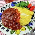 在宅勤務のおじさん's cooksnap of when they made オムハヤシ☆ハヤシライスリメイク料理.