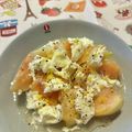 TaytNeyy's cooksnap of when they made 桃モッツァレラ★元祖レシピのメモ.