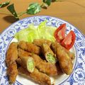 chi−ちゃん's cooksnap of when they made オクラチーズ、エノキの豚肉巻き.