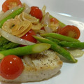 だりりラブ's cooksnap of when they made かじきとアスパラのトマト炒め.