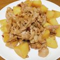 vabochan's cooksnap of when they made 超速*豚こまとジャガイモの甘辛いため.