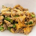 rs's cooksnap of when they made 旬！アスパラと鶏ひき肉の卵炒め☆.