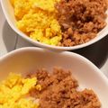☆ドキンちゃん☆”'s cooksnap of when they made 香ばし鶏そぼろとふわふわ卵の二色丼.