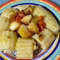 Moggieneko's cooksnap of when they made バター醤油の♥焼きとうもろこし.