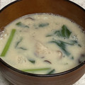 yummy?'s cooksnap of when they made 小松菜と椎茸の豆乳スープ❀白だし.