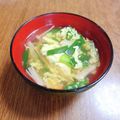 もふもふクロさん's cooksnap of when they made ニラ玉えのきのおすまし.