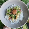 Mi7kuma's cooksnap of when they made ごま油が効いた薬味たっぷりの梅しらす丼.