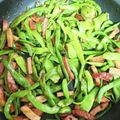 よーたんぶぅ's cooksnap of when they made 【息子レシピ】いんげんとベーコンの炒め物.