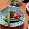 那須与一。's cooksnap of when they made ナスとオクラとササミの揚げ浸し.