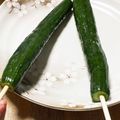 ★ゴンぎつね★'s cooksnap of when they made お祭りで見るきゅうりの１本漬け！！！.