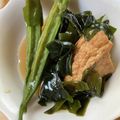 dollyj's cooksnap of when they made 厚揚げとオクラとワカメの煮びたし♬.