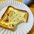 Ri→chan's cooksnap of when they made マスタードベーコンチーズトースト★ランチ.