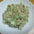 55才のおじさん's cooksnap of when they made 簡単！激ウマ！オクラ納豆おかかわさびマヨ.