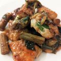 COOKVOC's cooksnap of when they made 鶏むね肉とごぼうのちょい酢照り焼き.