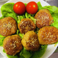 Reo14☆'s cooksnap of when they made 豚とえのきの甘辛照りつくねごはん.