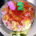 まーちゃん310's cooksnap of when they made バースディ寿司ケーキ♡誕生日や記念日に.