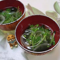 みかかめ's cooksnap of when they made 豆苗とわかめの和風スープ.