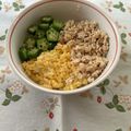 yesmama's cooksnap of when they made フォークでぐるぐる鮮やかレンジでそぼろ卵.