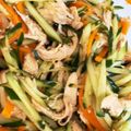 いちご帽子's cooksnap of when they made 鶏むね肉ときゅうりでヘルシー和え☆.