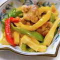 azura's cooksnap of when they made 鶏肉とたけのこ、ピーマンの炒め物　.