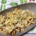 おはなすき's cooksnap of when they made ホッと！マカロニサラダ（カルボナーラ風）.