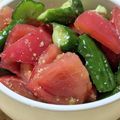 ゆけり３兄弟's cooksnap of when they made ビニール袋で♪トマトキュウリさっぱり和え.