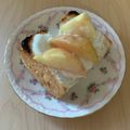 クックあさみちゃん's cooksnap of when they made 桃とヨーグルトのトースト.