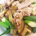 ゆるмαмα's cooksnap of when they made 簡単‼︎オクラと茄子の豚バラ炒め.
