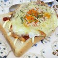 ぴょん2929's cooksnap of when they made ボリュームＵＰ！目玉焼きトースト★.