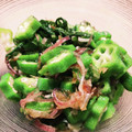 ポパイ474's cooksnap of when they made おくら･みょうが･大葉の和え物.
