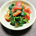 いぶひゅう's cooksnap of when they made モロヘイヤとトマトのポン酢和え☆.