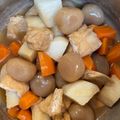 やよい・M's cooksnap of when they made 味付き玉こんにゃくとにんじんの煮物.