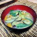 料理男子部🍻's cooksnap of when they made なす小松菜なめこ油揚げの定食屋風味噌汁♡.