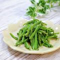 Satoco❋'s cooksnap of when they made モロヘイヤの茎でオイマヨ炒め♪.
