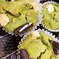 snip's cooksnap of when they made ✿黒猫さんちの抹茶チーズマフィン✿.