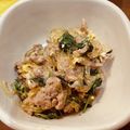 shogopapa's cooksnap of when they made モロヘイヤのチャプチェ.