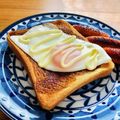 ねっちゃんっ's cooksnap of when they made ＊。目玉焼きトースト＠ソース。＊.