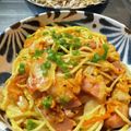 ★なみ☆'s cooksnap of when they made キムチカルボナーラ＊パスタ.