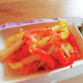 Nazomin's cooksnap of when they made パプリカとポテトの粒マスタード炒め.