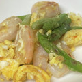 yummy?'s cooksnap of when they made 海老とアスパラガスと卵の塩炒め.