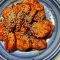 クック6A01DE☆'s cooksnap of when they made 揚げずに簡単！ヤンニョムチキン.