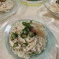 papikun's cooksnap of when they made たたきオクラと大根おろしのぶっかけ素麺.