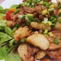 maruball's cooksnap of when they made 豚肉と長いものにんにく醤油炒め.