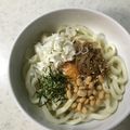 Ruriluru's cooksnap of when they made なめ茸☆釜玉うどん.