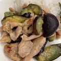 Faiza's cooksnap of when they made 茄子と鶏肉の塩麹炒め.